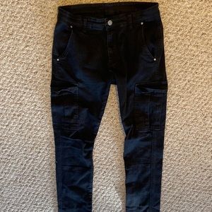 AMIRI JEANS BLACK SZ 32 CARGO MULITPOCKET stretch